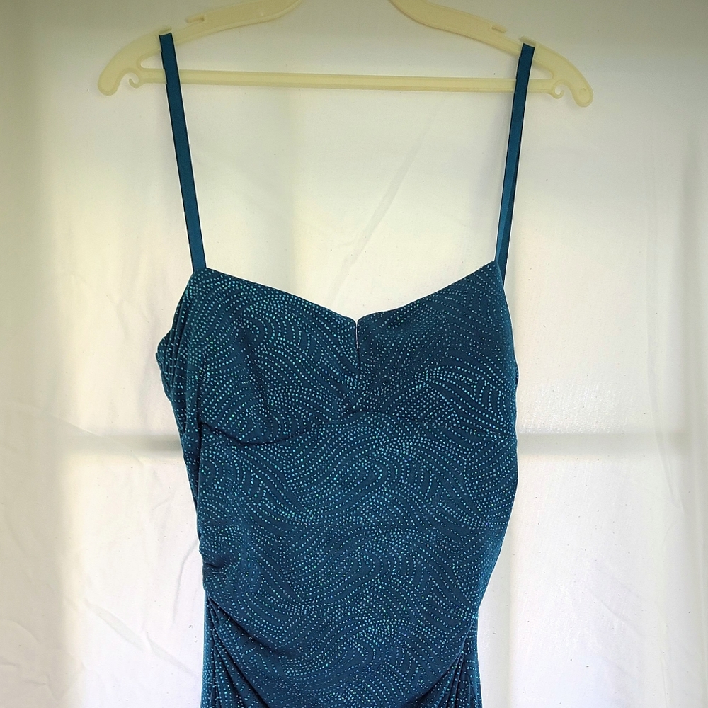 Strappy Back Teal Dress size L